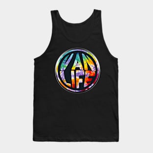 Van Life Tie Dye Circle Distressed - Van Dweller Lifestyle Nation Tank Top